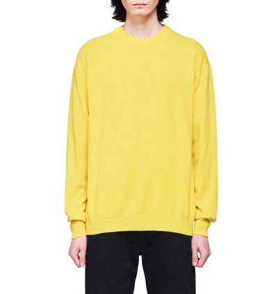 Shop Calvin Klein Jeans Est.1978 Calvin Klein Jeans Women's Yellow Cotton Jumper