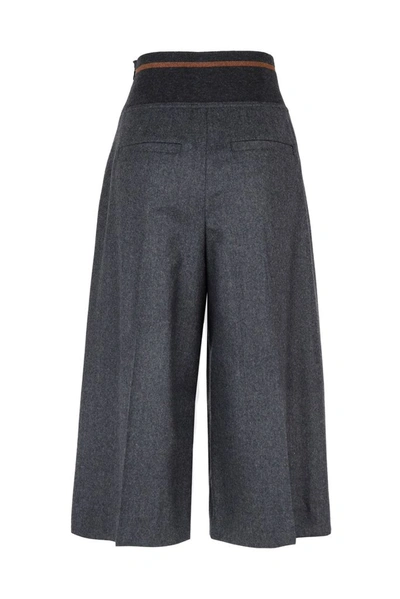 Shop Brunello Cucinelli Women's Grey Wool Pants