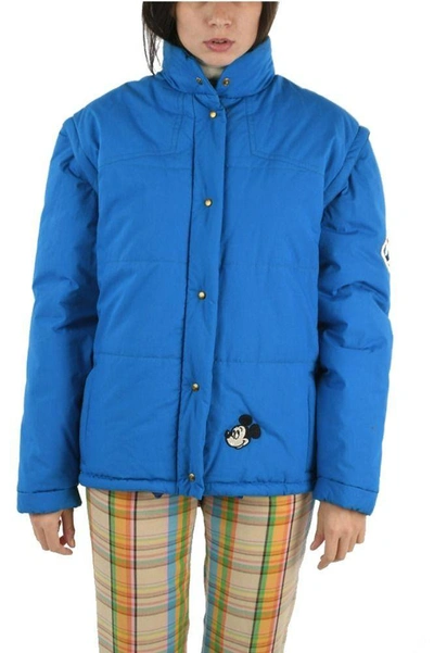 Shop Gucci Women's Blue Polyamide Outerwear Jacket