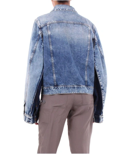 Shop Maison Margiela Blue Jacket