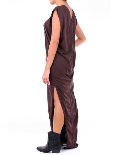 Shop Rick Owens Women's Brown Cotton Dress