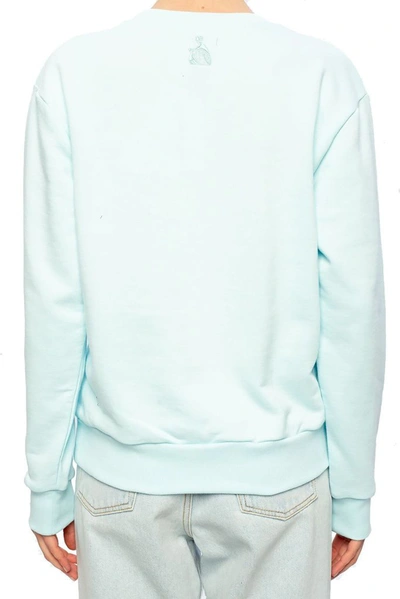 Shop Lanvin Women's Light Blue Cotton Sweatshirt