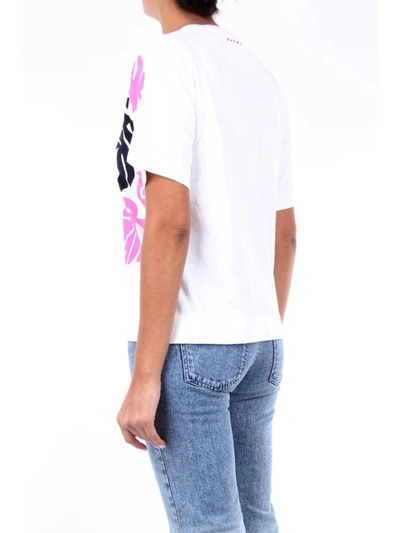 Shop Marni Women's White Cotton T-shirt