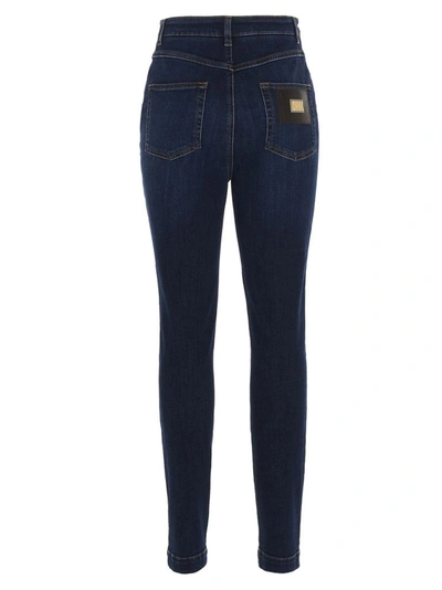 Shop Dolce E Gabbana Women's Blue Cotton Jeans