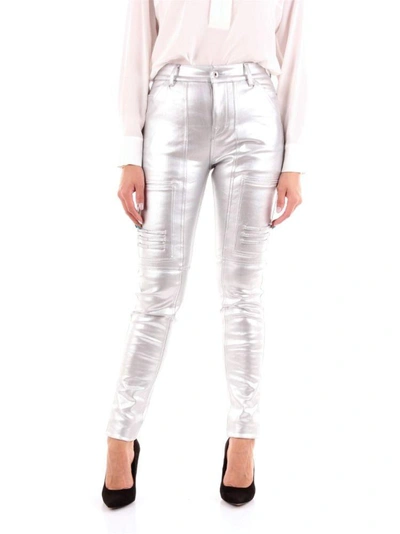 Shop Rick Owens Women's Silver Cotton Jeans