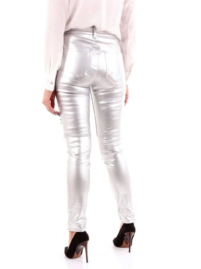 Shop Rick Owens Women's Silver Cotton Jeans