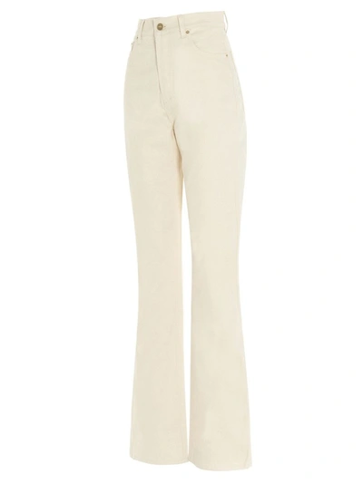 Shop Jacquemus Women's Beige Cotton Jeans