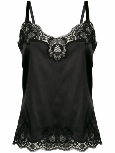 Shop Dolce E Gabbana Women's Black Silk Lingerie & Swimwear