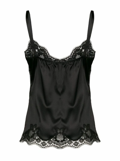 Shop Dolce E Gabbana Women's Black Silk Lingerie & Swimwear