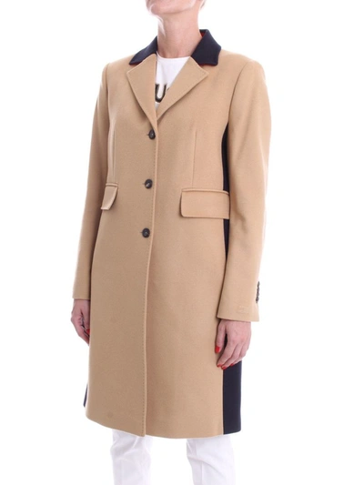 Shop Tommy Hilfiger Women's Beige Wool Coat