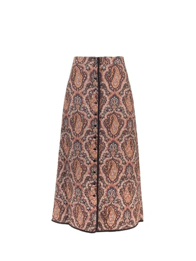 Shop Celine Céline Women's Beige Wool Skirt
