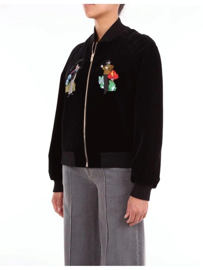 Shop Stella Mccartney Women's Black Cotton Outerwear Jacket