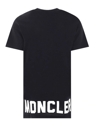 Shop Moncler Women's Black Cotton T-shirt