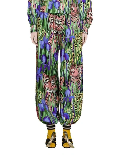 Shop Gucci Women's Multicolor Silk Pants