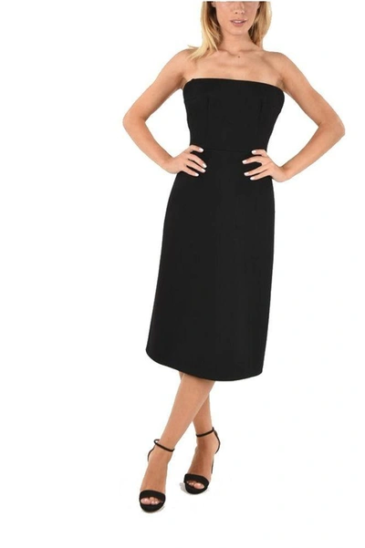 Shop Prada Women's Black Wool Dress