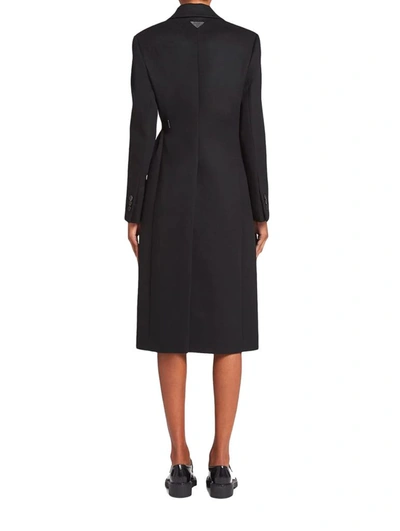 Shop Prada Women's Black Wool Coat