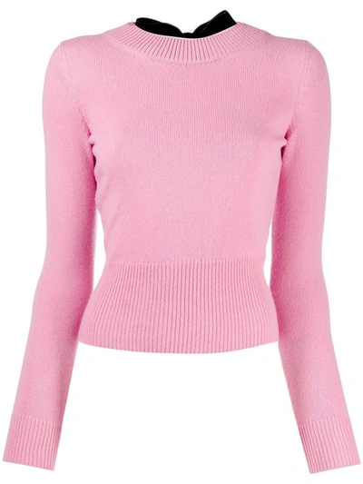 Shop Alexander Mcqueen Women's Pink Wool Sweater