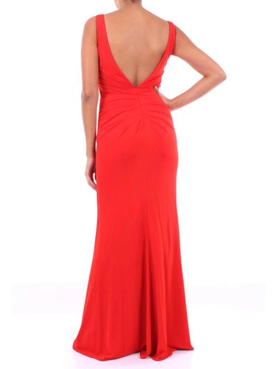 Shop Alexander Mcqueen Women's Red Viscose Dress