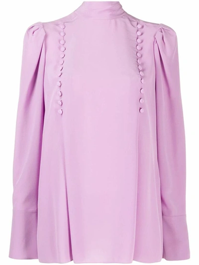 Shop Givenchy Women's Purple Silk Blouse