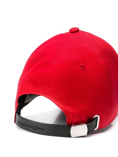 Shop Alexander Mcqueen Men's Red Cotton Hat