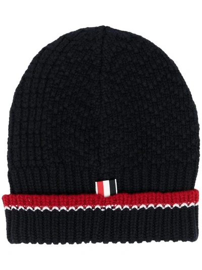 Shop Thom Browne Men's Blue Wool Hat