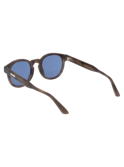 Shop Gucci Men's Brown Metal Sunglasses