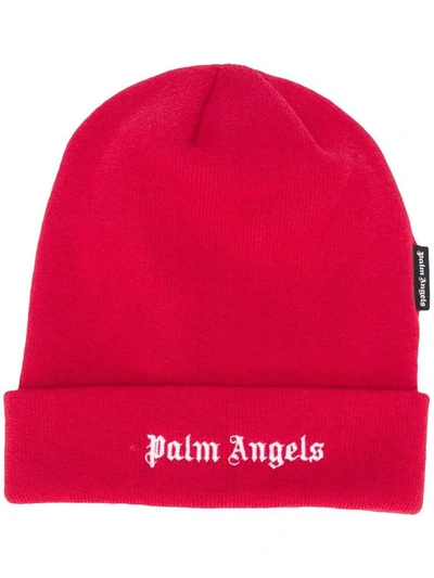Shop Palm Angels Men's Red Wool Hat