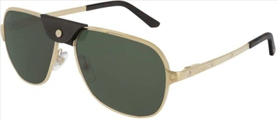 Shop Cartier Men's Gold Metal Sunglasses