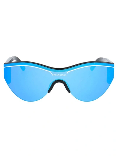 Shop Balenciaga Men's Blue Acetate Sunglasses