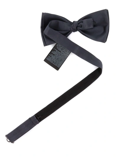 Shop Ermenegildo Zegna Men's Grey Silk Bow Tie