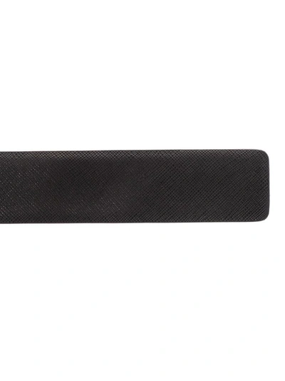Shop Prada Men's Black Leather Belt
