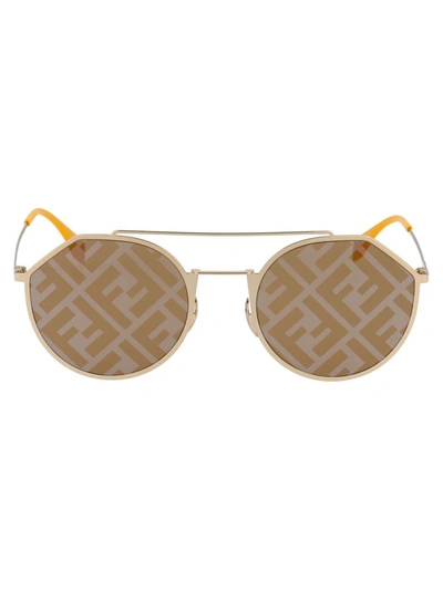 Shop Fendi Men's Multicolor Metal Sunglasses