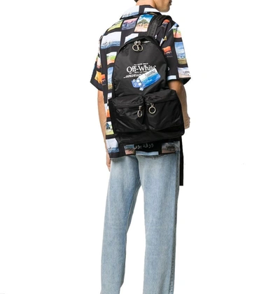 Shop Off-white Men's Black Polyester Backpack