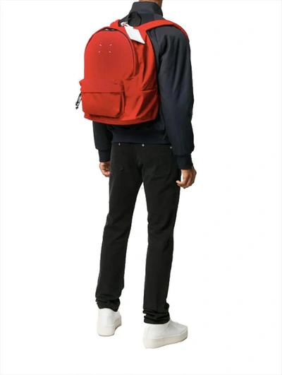 Shop Maison Margiela Men's Red Polyurethane Backpack