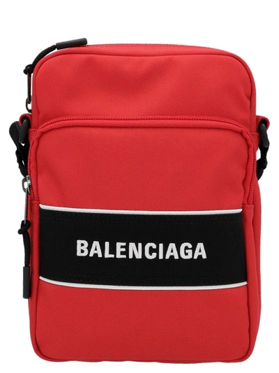 Shop Balenciaga Men's Red Polyamide Messenger Bag