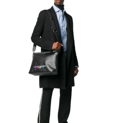 Shop Givenchy Men's Black Synthetic Fibers Messenger Bag