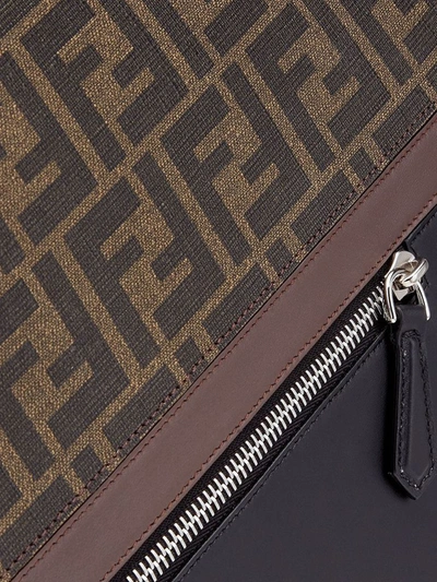 Shop Fendi Men's Brown Leather Messenger Bag