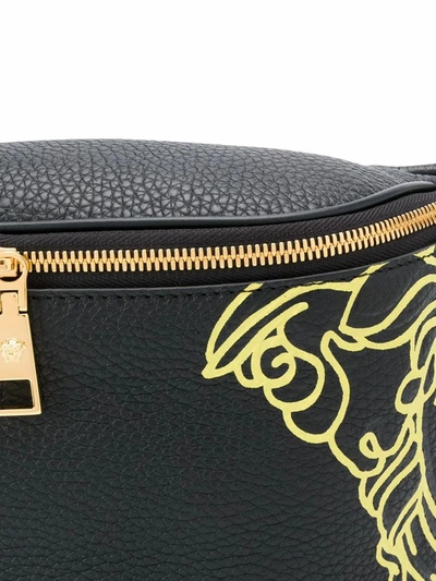 Shop Versace Men's Black Leather Belt Bag