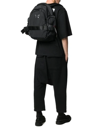 Shop Adidas Y-3 Yohji Yamamoto Men's Black Polyester Backpack