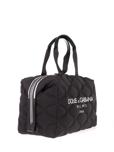 Shop Dolce E Gabbana Men's Black Polyamide Travel Bag