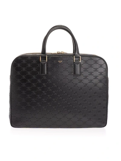 Shop Celine Céline Men's Black Leather Briefcase