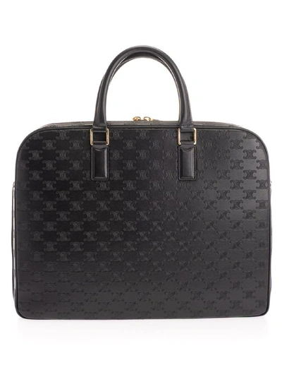 Shop Celine Céline Men's Black Leather Briefcase