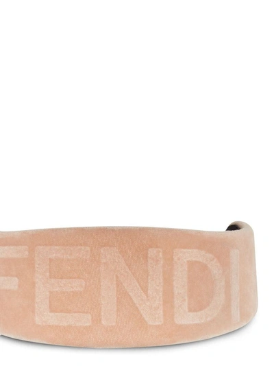 Shop Fendi Women's Pink Cotton Headband