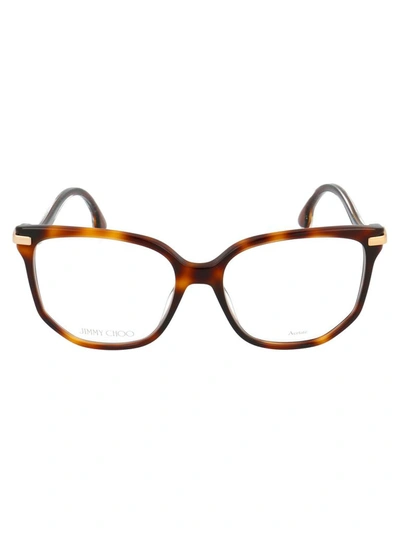 Shop Jimmy Choo Women's Brown Acetate Glasses