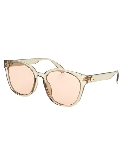 Shop Gucci Women's Beige Acetate Sunglasses