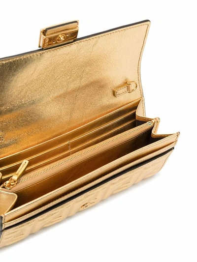 Shop Fendi Women's Gold Leather Wallet