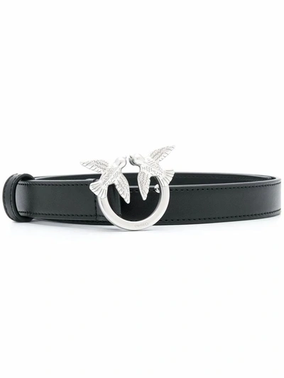 Shop Pinko Women's Black Leather Belt