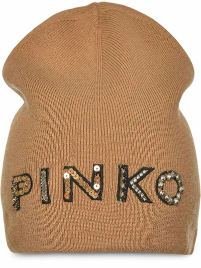 Shop Pinko Women's Beige Viscose Hat