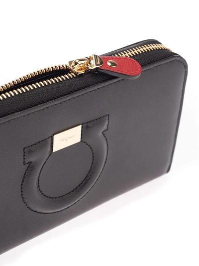 Shop Ferragamo Salvatore  Women's Black Leather Wallet