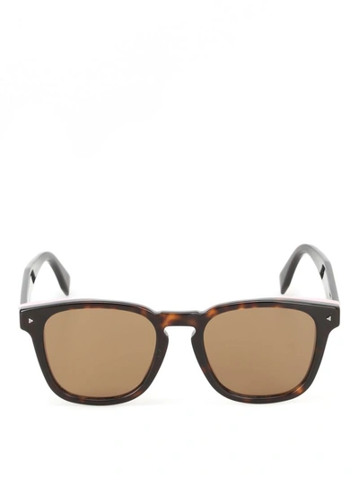 Shop Fendi Women's Brown Acetate Sunglasses